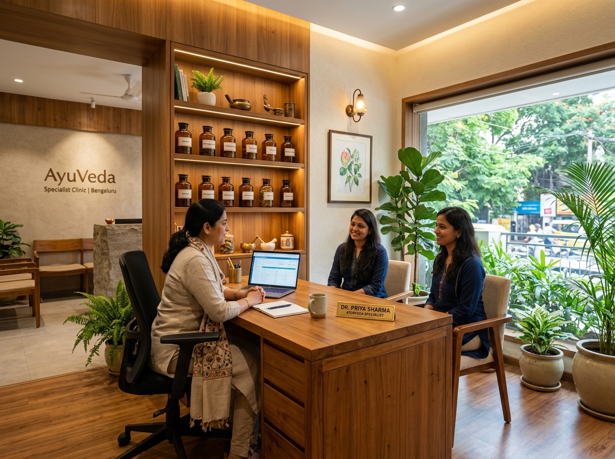 Badri Ayur Kendra Bengaluru Specialist Ayurvedic Clinic Consultation Room